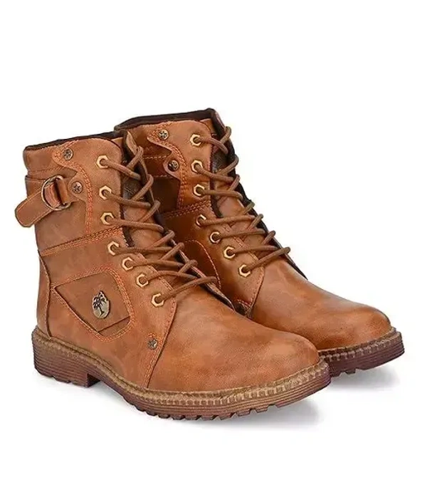 RODSTAR Men's High Top Ankle Casual Biker Riding Biking Lace Ankle Length Trending Boot Shoes For men Mo