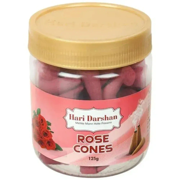 Hari Darshan Rose Dhoop Cones 125g