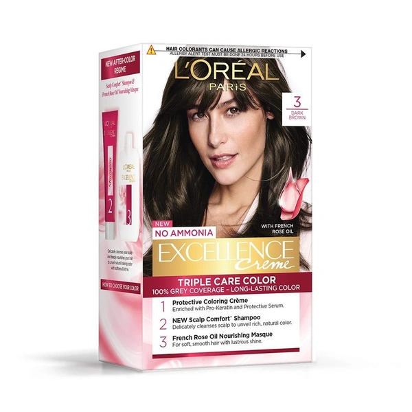 L'oreal Excellence Shade 3 Dark Brown 50g