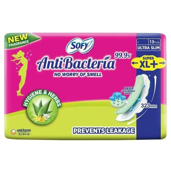 Sofy Anti Bacteria  XL+  15 Pads (323mm)