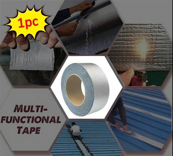 SELF-ADHESIVE INSULATION RESISTANT HIGH TEMPERATURE HEAT REFLECTIVE ALUMINIUM FOIL DUCT TAPE ROLL (0.8MM)