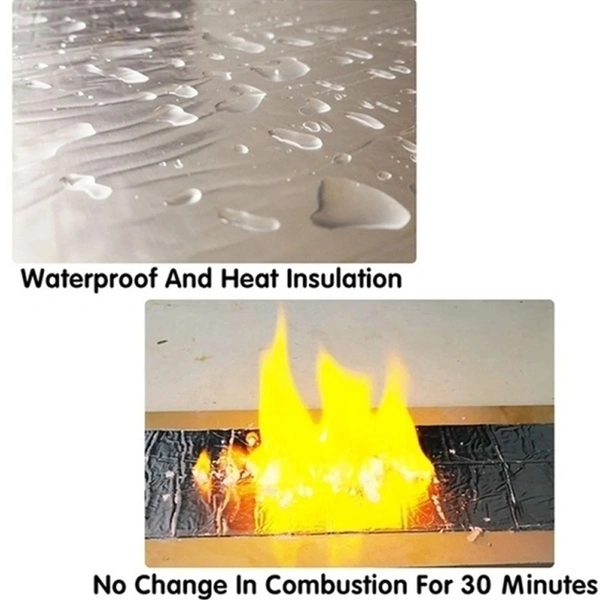 SELF-ADHESIVE INSULATION RESISTANT HIGH TEMPERATURE HEAT REFLECTIVE ALUMINIUM FOIL DUCT TAPE ROLL (0.8MM)
