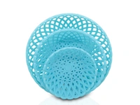 (Pack Of 3) MULTIPURPOSE ROUND STORAGE PLASTIC BASKET TRAY.