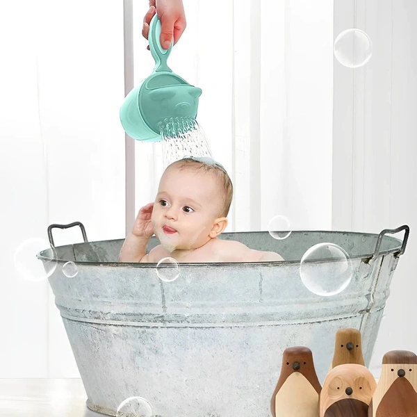 BABY SHAMPOO SHOWER CUP SAFE SOFT BATHING WATER SCORPION BABY BATH TUMBLER HAIR WASHING MUG RAINER