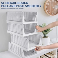 CLOTHES ORGANIZER 4 LAYER DRAWER FOR WARDROBE CUPBOARD ORGANIZER FOR CLOTHES FOLDABLE AND STACKABLE CLOSET ORGANIZER DRAWER ORGANIZER FOR CLOTHES MULTI PURPOSE PLASTIC DRAWER