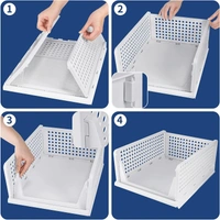 CLOTHES ORGANIZER 4 LAYER DRAWER FOR WARDROBE CUPBOARD ORGANIZER FOR CLOTHES FOLDABLE AND STACKABLE CLOSET ORGANIZER DRAWER ORGANIZER FOR CLOTHES MULTI PURPOSE PLASTIC DRAWER