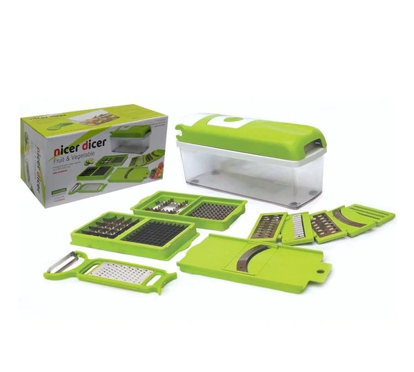 PLASTIC 13-IN-1 MANUAL VEGETABLE GRATER,CHIPSER AND SLICER