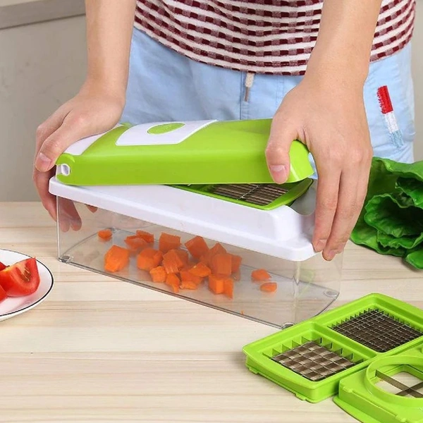 PLASTIC 13-IN-1 MANUAL VEGETABLE GRATER,CHIPSER AND SLICER
