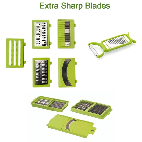 PLASTIC 13-IN-1 MANUAL VEGETABLE GRATER,CHIPSER AND SLICER