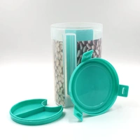 3 IN 1 TRANSPARENT AIR TIGHT STORAGE DISPENSER CONTAINER (WITH COLOR BOX)