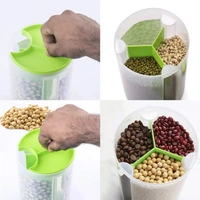 3 IN 1 TRANSPARENT AIR TIGHT STORAGE DISPENSER CONTAINER (WITH COLOR BOX)