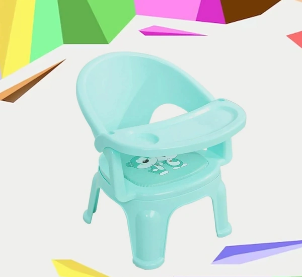 BABY CHAIR, WITH TRAY STRONG AND DURABLE PLASTIC CHAIR FOR KIDS/PLASTIC SCHOOL STUDY CHAIR/FEEDING CHAIR FOR KIDS, PORTABLE HIGH CHAIR FOR KIDS