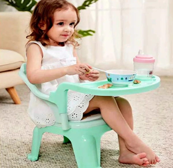 BABY CHAIR, WITH TRAY STRONG AND DURABLE PLASTIC CHAIR FOR KIDS/PLASTIC SCHOOL STUDY CHAIR/FEEDING CHAIR FOR KIDS, PORTABLE HIGH CHAIR FOR KIDS
