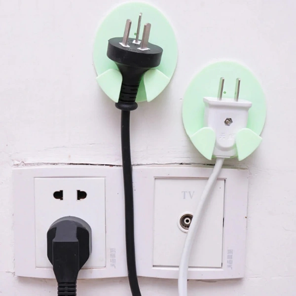 (Pack Of 2 )PLASTIC ADHESIVE CABLE PLUG HOOK