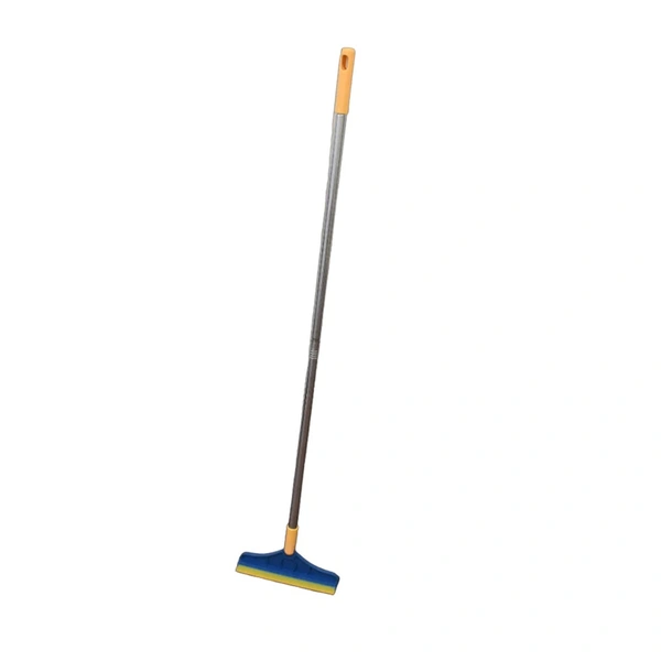 2 IN 1 CLEANING BRUSH & WIPER , LONG HANDLE FLOOR BRUSH, ROTATABLE CLEANING BRUSH FOR BATHROOM, KITCHEN, 120 DEGREE TRIANGULAR ROTATING BRUSH HEAD WITH WIPER, MOP