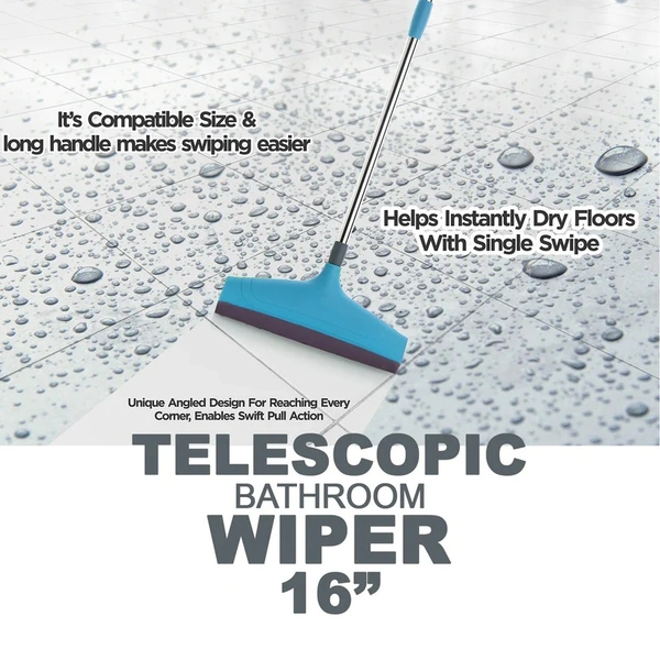 ADJUSTABLE BATHROOM / FLOOR STAINLESS STEEL ROD WIPER, PLASTIC FLOOR WIPER