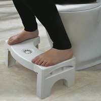 Plastic Non-Slip Folding Toilet Squat Stool - BLACK AND WHITE Color