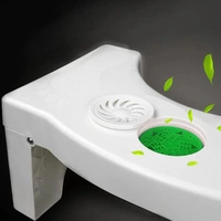 Plastic Non-Slip Folding Toilet Squat Stool - BLACK AND WHITE Color
