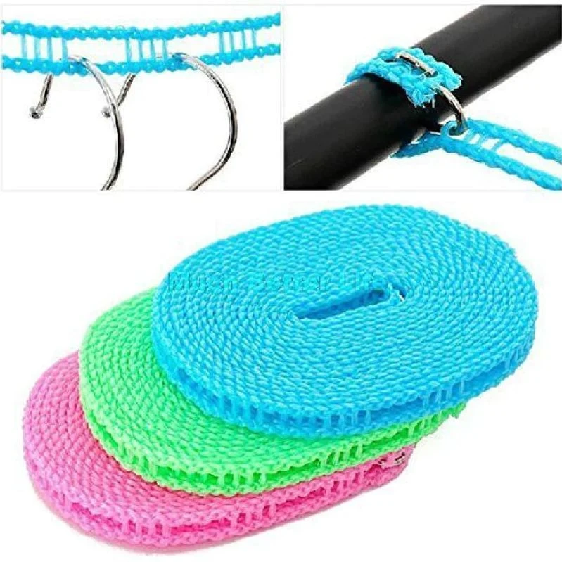Rinsing Rope CLOTHESLINE DRYING NYLON ROPE WITH HOOKS ( 5 mtr )