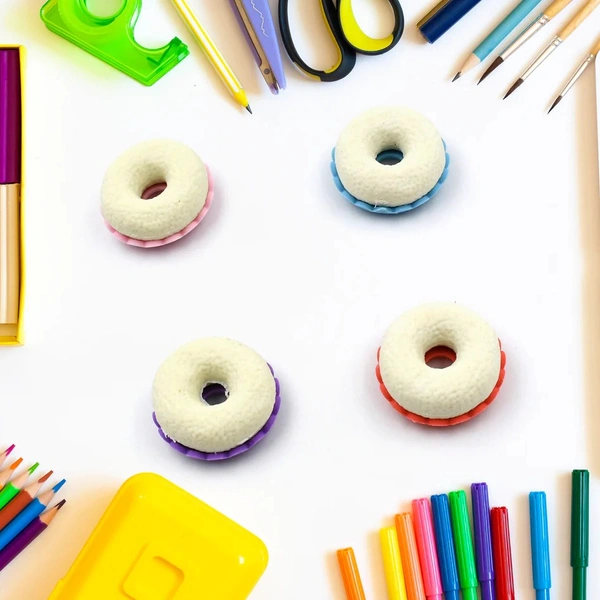 CONE DONUT LOLIPOP ICE CREAM ERASER (1 SET 4 PC)