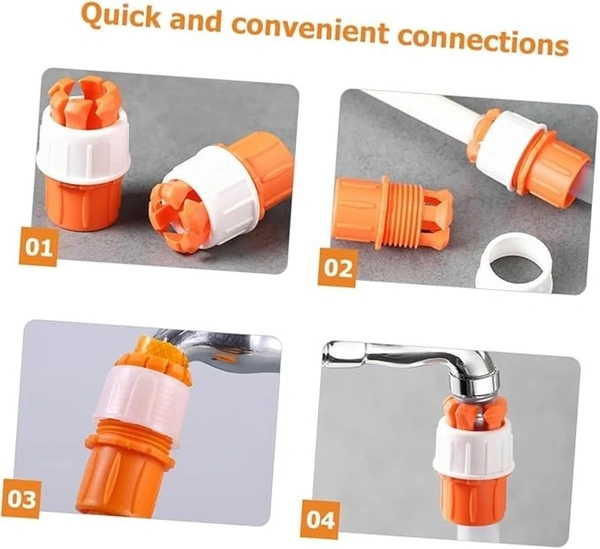 (Pack Of 2) Multifunction Faucet Pipe Connector Water Hose Pipe connector Leak-Free Connection Universal Fit for Kitchen, Garden, and Outdoor Use
