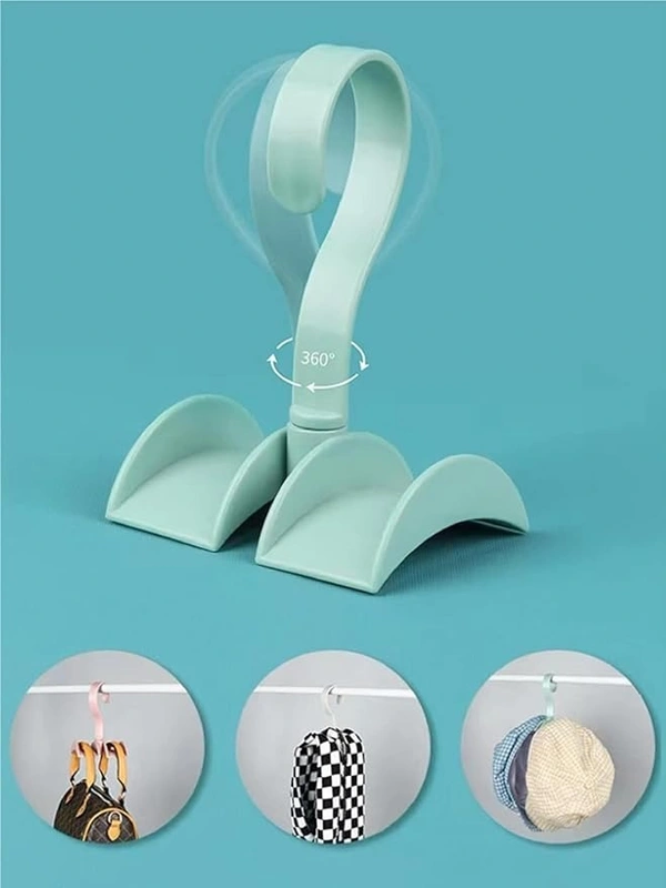 Purse Hanger Rotating Hook Bag Rack Holder Handbag Hanger Organizer Storage The Closet Rod for Storing and Organizing Purses, Backpacks, Satchels, Crossovers, Handbags, Tote