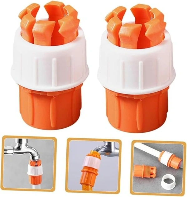 (Pack Of 2) Multifunction Faucet Pipe Connector Water Hose Pipe connector Leak-Free Connection Universal Fit for Kitchen, Garden, and Outdoor Use