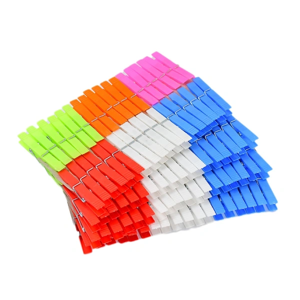 (12 Pc) Multi Purpose Plastic Clothes Clips for Cloth Drying Clips 