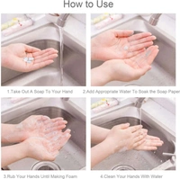 Portable Disposable Paper Soap Round Heart-shaped Mini Slice Sheets for Outdoor Washing Cleaning Hand Travel Camping Hiking (Random Color)