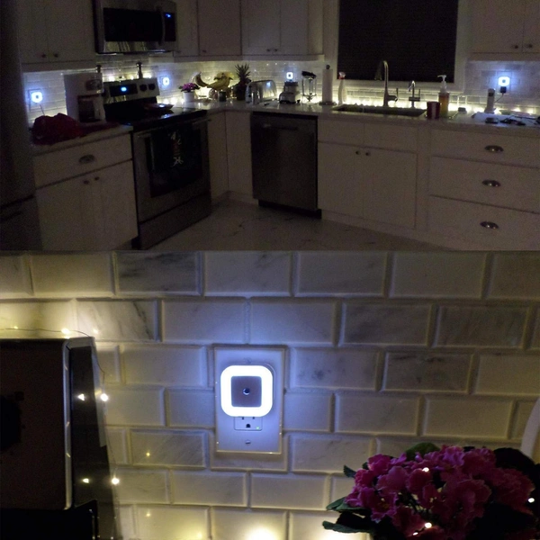  Plug In LED Night Light With Sensor China Plug (1 PC)