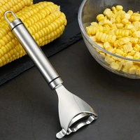 Stainless Steel Corn Peeler - Cob Stripper Tool Thresher Removes Kernels in Seconds - Kitchen Gadget