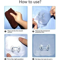 (Pack Of 10) TRANSPARENT  WALL STORAGE HOOKS