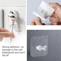 (Pack Of 10) TRANSPARENT  WALL STORAGE HOOKS