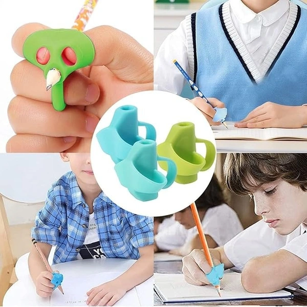Silicone Pencil Grips for Kids Handwriting | Pencil And Pen Grip Posture Correction Tool for Children