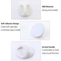 (Pack Of 2) Self Adhesive Door Handles (Random Colors)