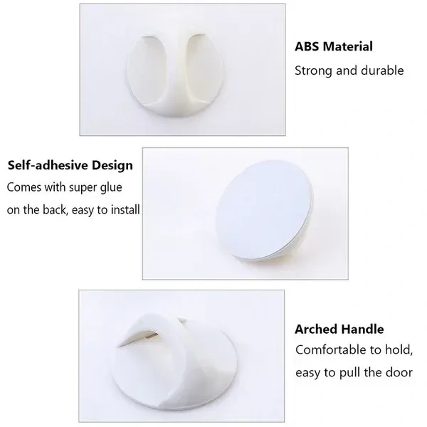 (Pack Of 2) Self Adhesive Door Handles (Random Colors)