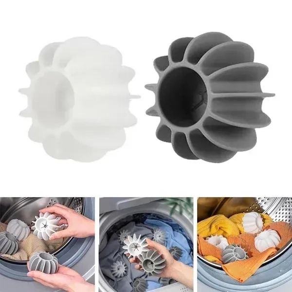 (Pack Of 4 pcs) Anti-Tangle Silicone Laundry Ball