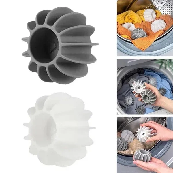 (Pack Of 4 pcs) Anti-Tangle Silicone Laundry Ball