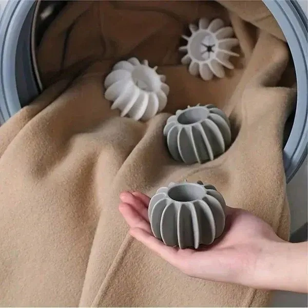 (Pack Of 4 pcs) Anti-Tangle Silicone Laundry Ball
