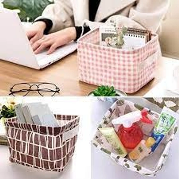 Canvas Desktop Storage Organiser ( 1 PC ) 