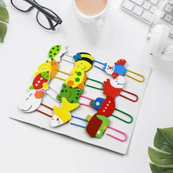  (12 PCS SET) CARTOON PAPER CLIPS