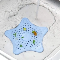 STAR SHAPE SUCTION CUP SINK DRAINER (MIX COLOR)