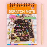CRAFTS RAINBOW ART SCRATCH PAPER BOOK SHEETS 10 PAGE 