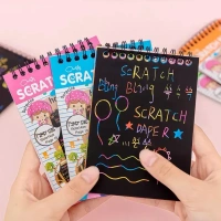 CRAFTS RAINBOW ART SCRATCH PAPER BOOK SHEETS 10 PAGE 
