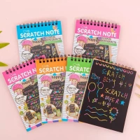 CRAFTS RAINBOW ART SCRATCH PAPER BOOK SHEETS 10 PAGE 