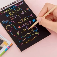 CRAFTS RAINBOW ART SCRATCH PAPER BOOK SHEETS 10 PAGE 