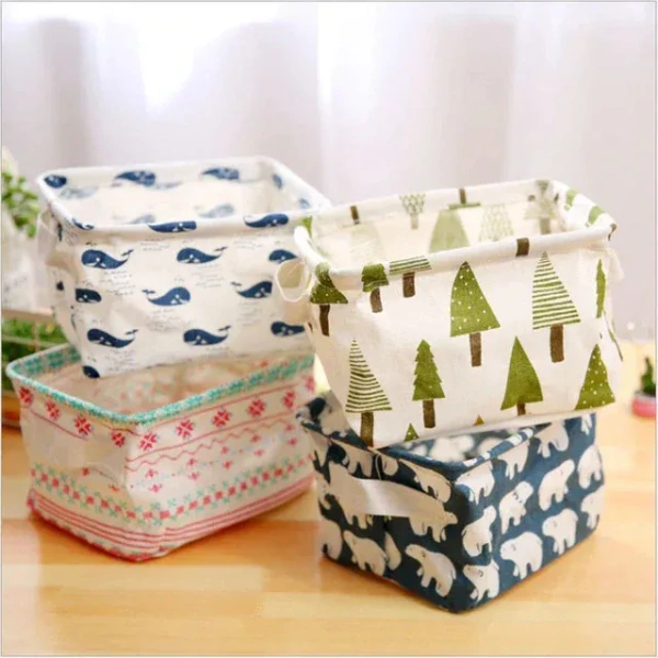 Canvas Desktop Storage Organiser ( 1 PC ) 