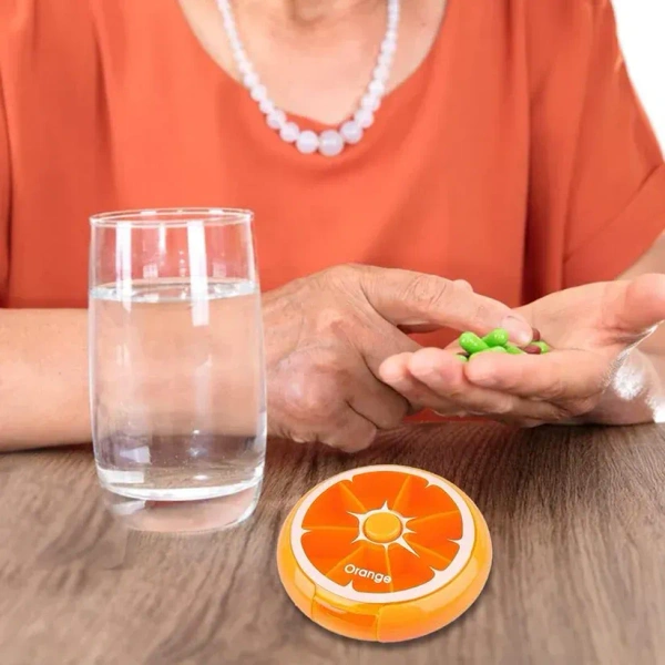 ROTATING PILL BOX MEDICINE DISPENSER