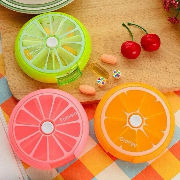 ROTATING PILL BOX MEDICINE DISPENSER