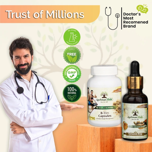 B Trim Veg Capsules & Curcumin Drops - COMBO